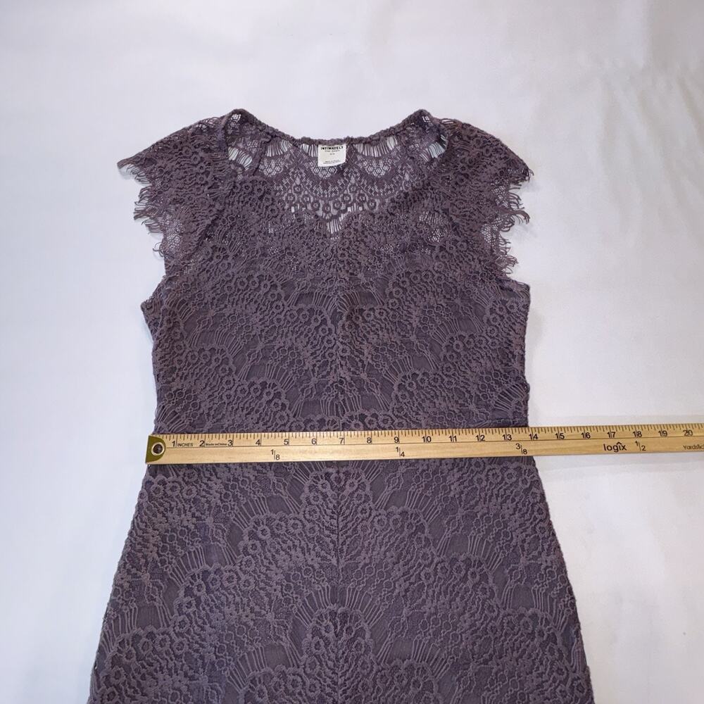 Intimately Free People Peek-a-Boo Purple Slip Dress Lace Cap Sleeve Sheath Small - Picture 6 of 12